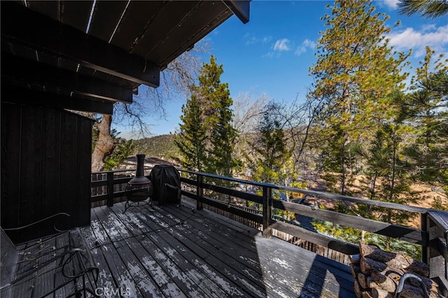 view of wooden terrace