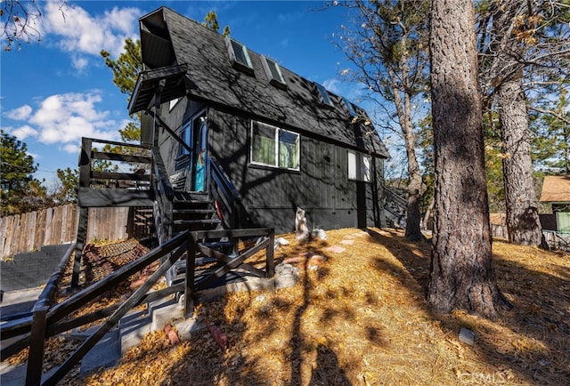 view of rear view of property