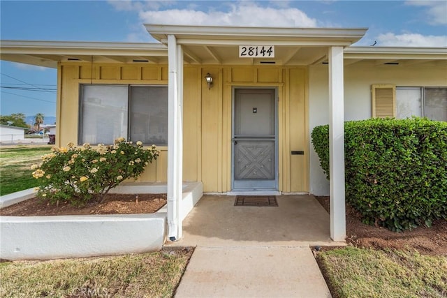 view of doorway to property