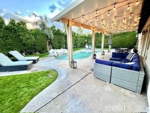 view of patio / terrace with an outdoor living space