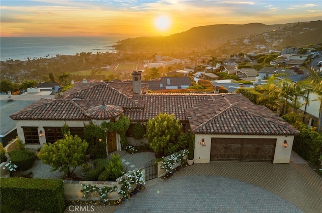 1330 Temple Hills Dr, Laguna Beach, CA 92651 - aerial view of property and surrounding area featuring a mountain backdrop