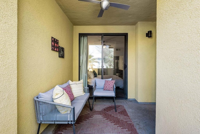 view of patio / terrace with ceiling fan