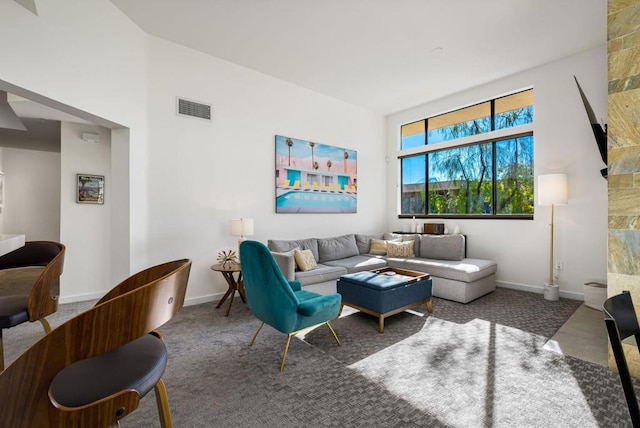 view of carpeted living room