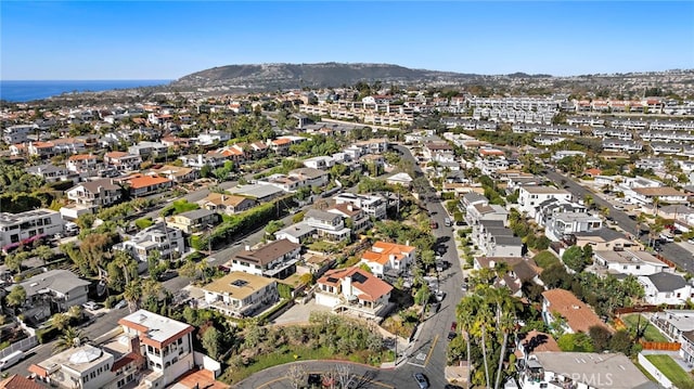 birds eye view of property featuring a residential view and a mountain view