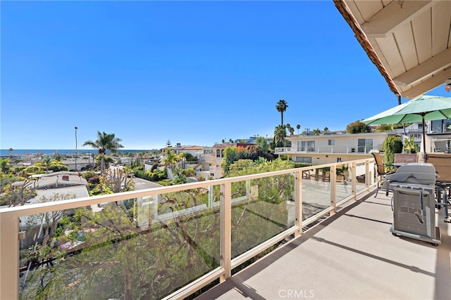 balcony featuring grilling area