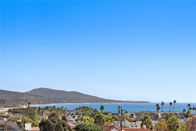 water view with a mountain view