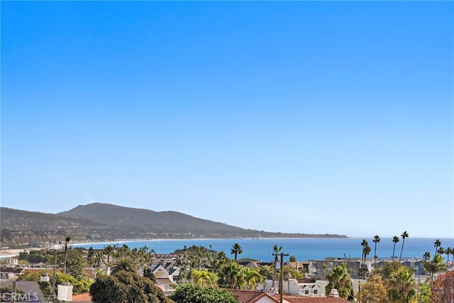 property view of water featuring a mountain view