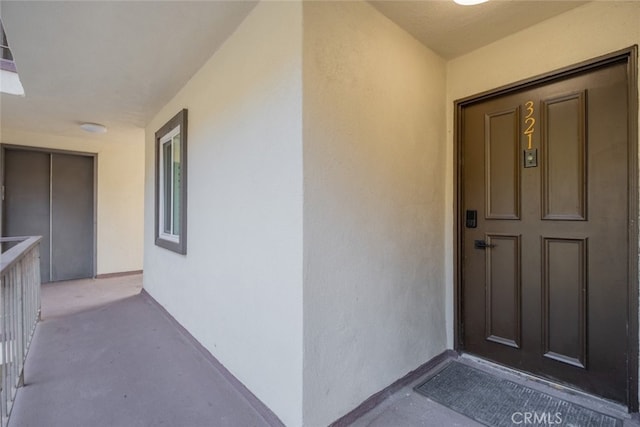 view of doorway to property