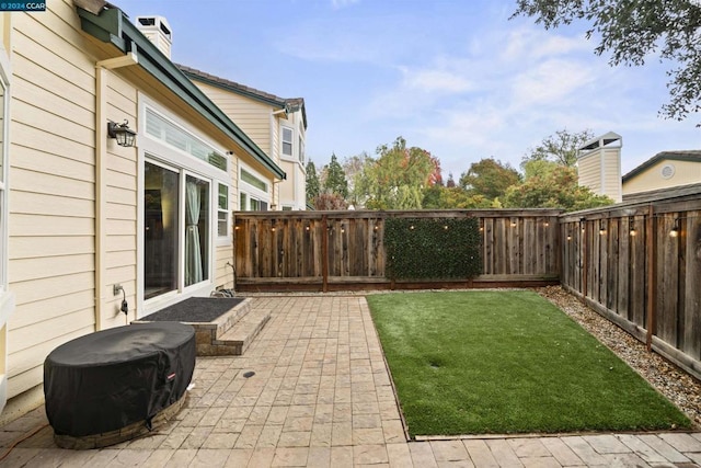 view of yard with a patio