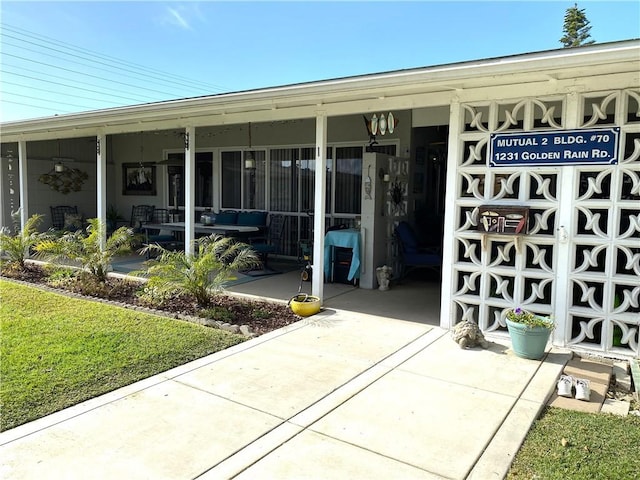 view of doorway to property