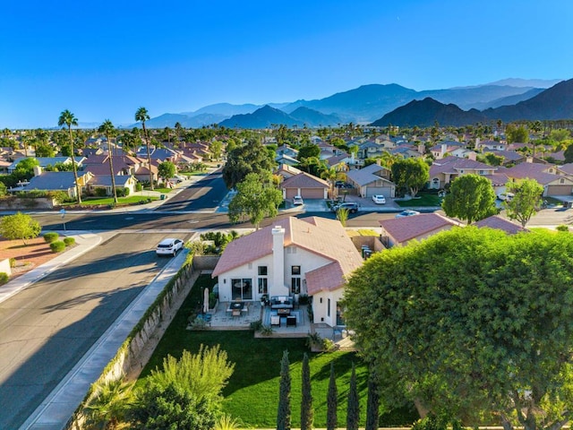 aerial view featuring a mountain view