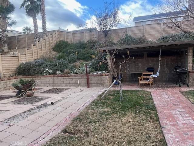 view of yard with a patio