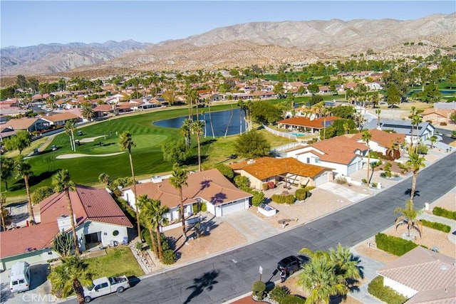 bird's eye view with a mountain view