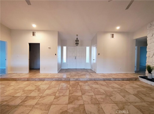 view of tiled foyer