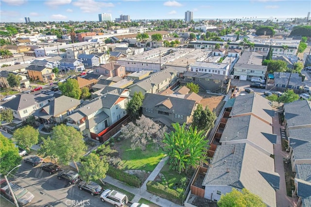 1048 E 5th St, Long Beach, CA 90802 - aerial overview of property's location with nearby suburban area
