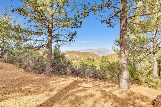 exterior space featuring a mountain view