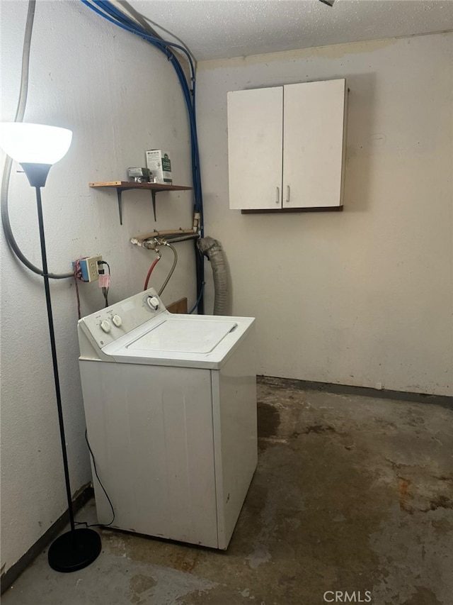24144 Joshua Ave, Boron, CA 93516 - clothes washing area featuring washer / dryer, laundry area, and a textured ceiling