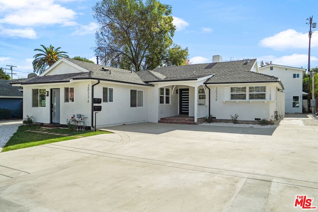 view of ranch-style home