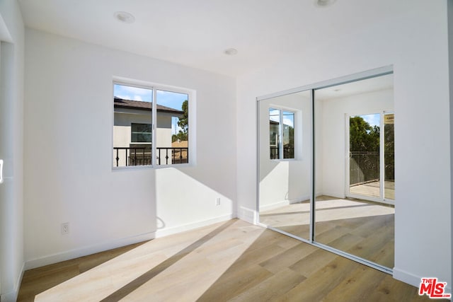 interior space featuring wood-type flooring and a wealth of natural light