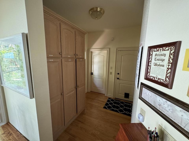 hallway featuring light hardwood / wood-style floors