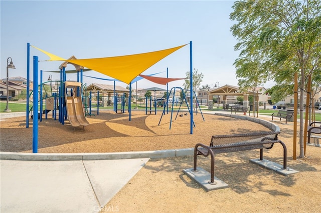 view of jungle gym