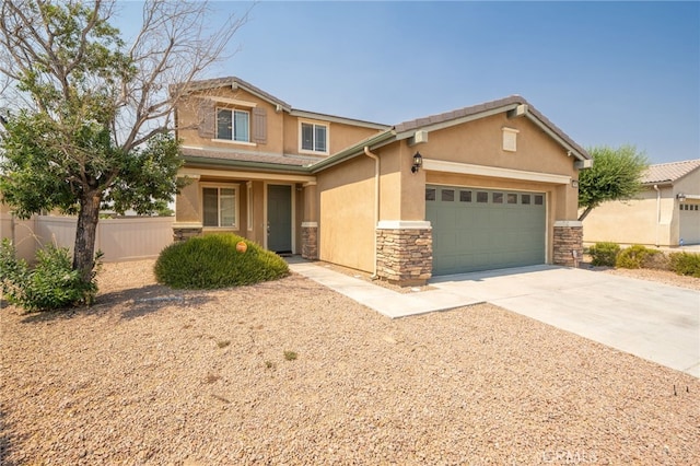 craftsman house with a garage