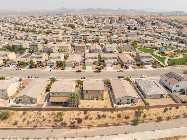 bird's eye view featuring a mountain view