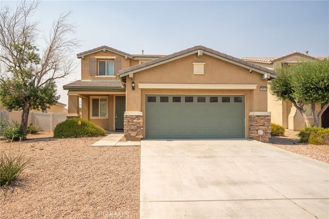 view of front of house featuring a garage