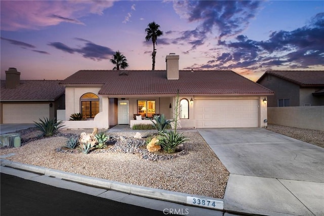 view of front of home featuring a garage