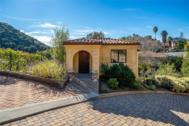 view of mediterranean / spanish house