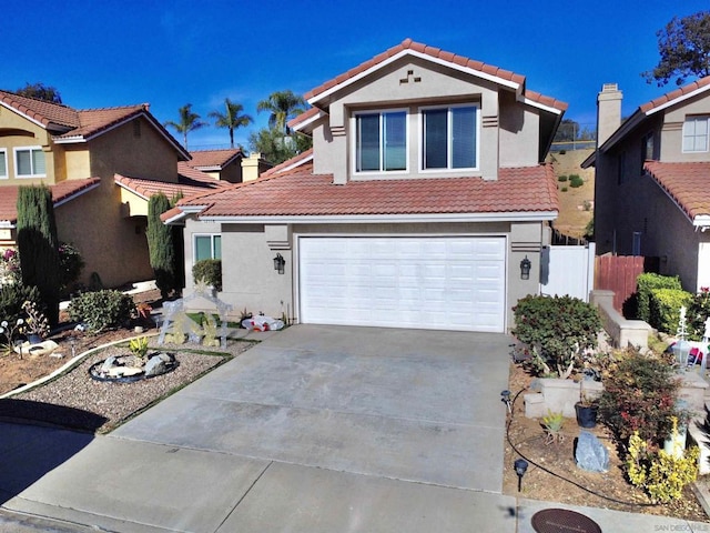 view of front property featuring a garage