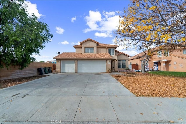 view of property with a garage