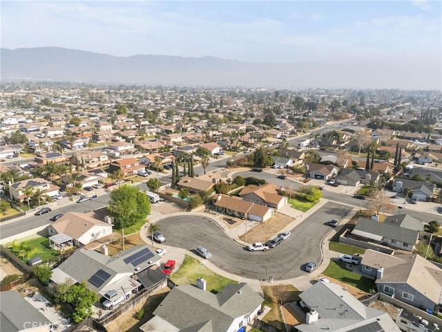 drone / aerial view with a mountain view