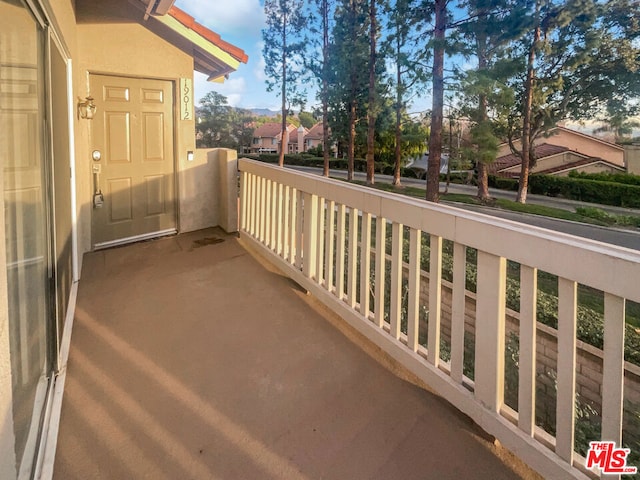 view of balcony