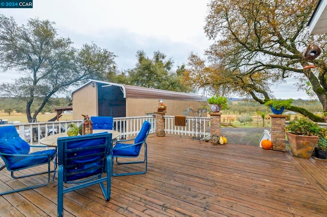 view of wooden terrace