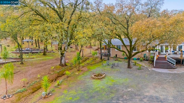 view of home's community with a wooden deck