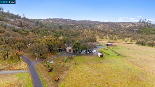 bird's eye view with a rural view