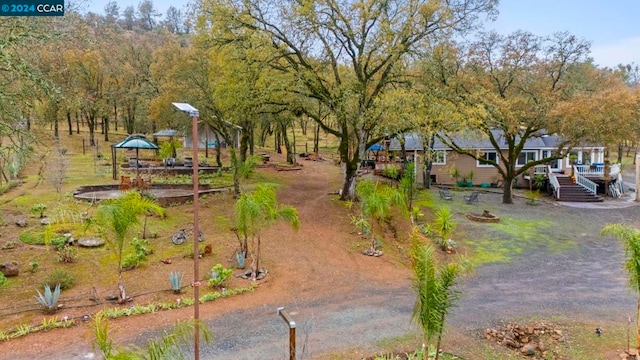 exterior space featuring a wooden deck