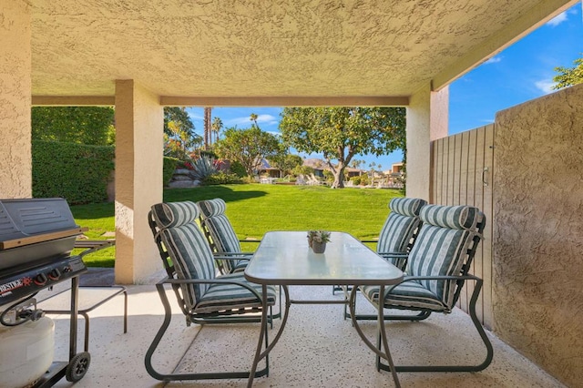 view of patio / terrace featuring grilling area