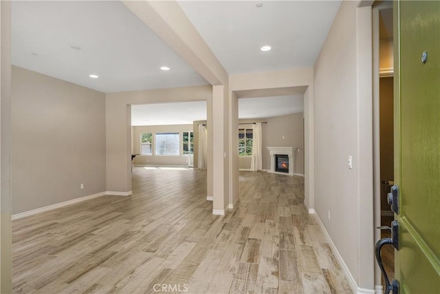 foyer featuring light wood-type flooring