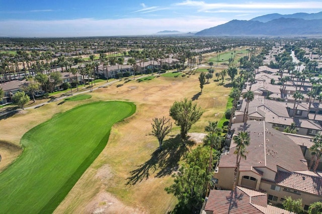 aerial view featuring a mountain view