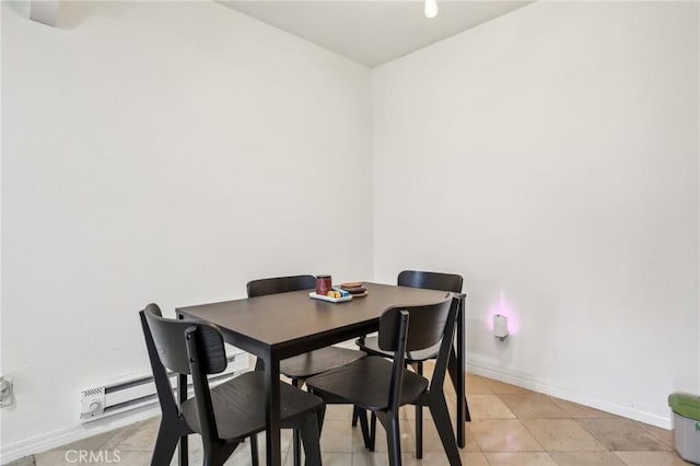 view of tiled dining space