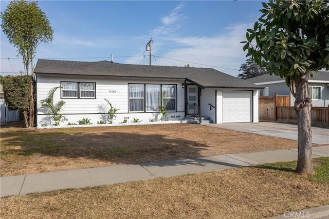 ranch-style house with a garage