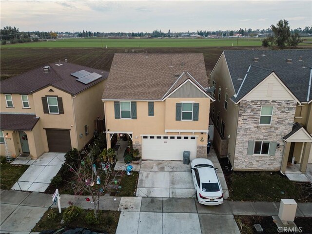 view of front of house featuring a garage