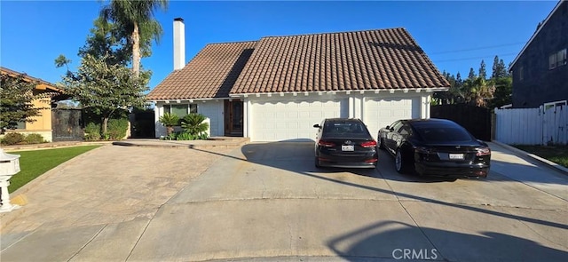 view of front facade with a garage