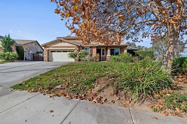 single story home with a garage