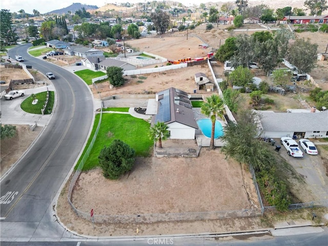 aerial view featuring a mountain view