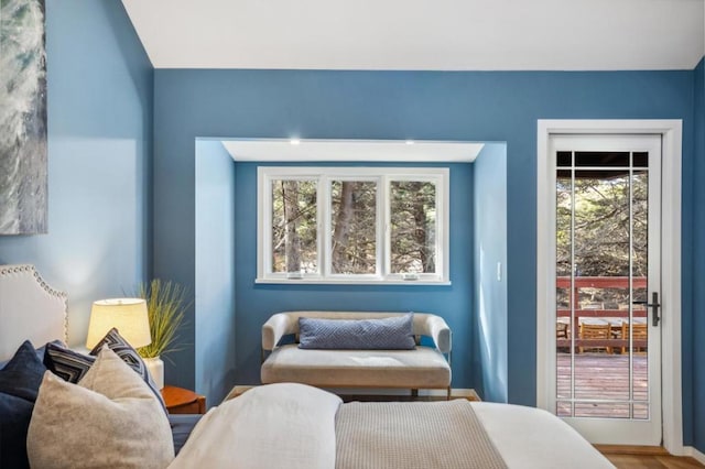 bedroom featuring hardwood / wood-style flooring