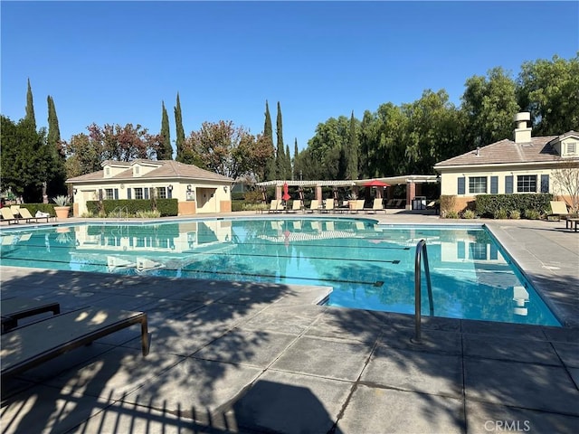 view of pool with a patio