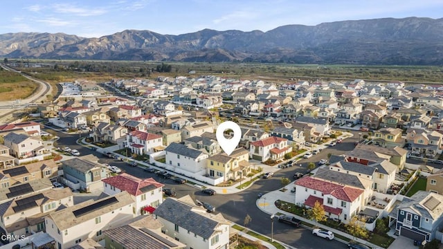 aerial view featuring a mountain view